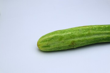 Fresh Organic Cucumber Isolated on White Background Ready to Eat