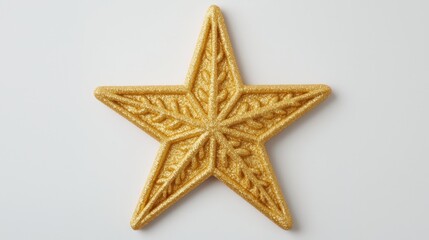 Fototapeta premium Festive golden star decoration home image minimalist close-up holiday spirit