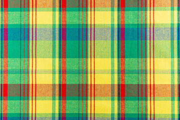 Tissu coloré aux couleurs traditionnelles créoles pour création d'arrière plan ou de fond.
