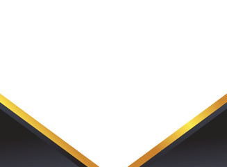 Illustration of an Black Gold Corner Banner