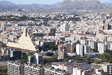 
Aerial view of the city of Alicante from its nearest mountain known as the Serra Grossa