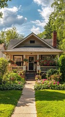Charming Bungalow with Welcoming Front Porch and Lush Garden