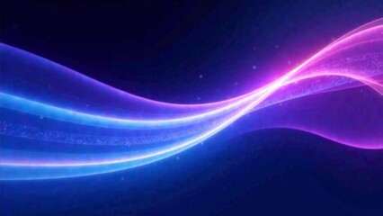 A blue and purple wave with a lot of sparkles. The wave is very long and it looks like it is moving