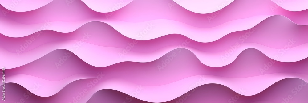Poster seamless wave texture with monochromatic lilac shade, 3d style pattern, minimalist design background