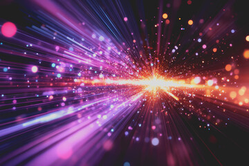 Obraz premium Technology abstract background in color space with high resolution, representing digital innovation.