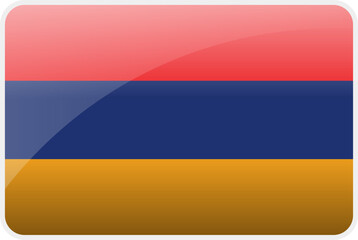 Flag Icon of Armenia Country,National Vector Flag Iconic Symbol and Colors of Armenia flag.