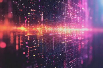 Naklejka premium Technology abstract background in color space with high resolution, representing digital innovation.