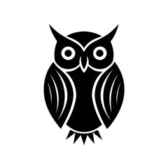 owl silhouette vector illustration