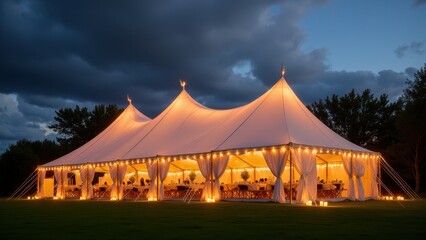 Wedding photography booth, White tent with fairy lights lanterns