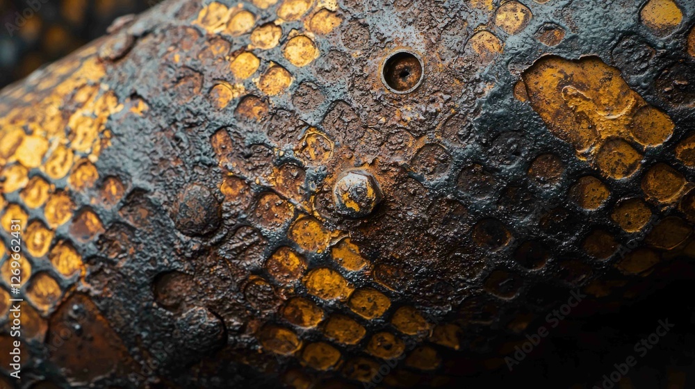 Poster close-up macro shot of unique texture with small dent details