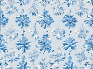 Floral seamless textile pattern with cute abstract flower  Cloth elements design background