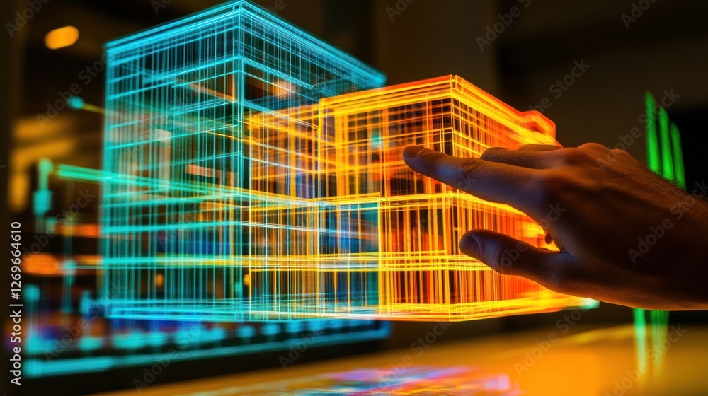 Poster Digital building design is explored with touch interface technology