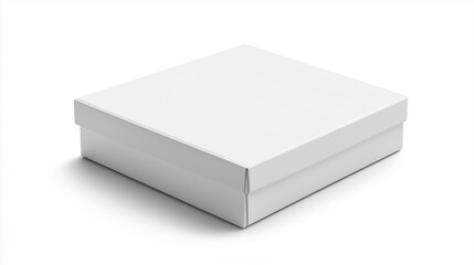 blank white product packaging paper cardboard box isolated on white background 