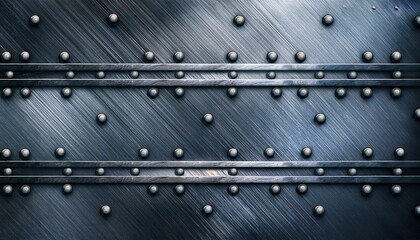 metal plate with rivets steel background