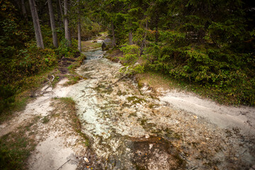 Landscape of Isar river origin, Scharnitz, Austria