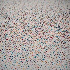 "A playful composition of tiny doodle hearts and stars on a white background computer wallpaper."