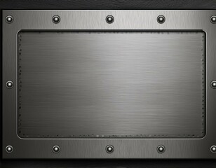 brushed iron plate metal frame with steel rivets