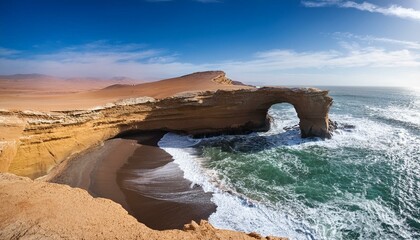 arch at paracas national reserve peru square
