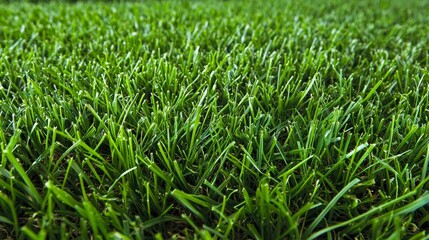 Obraz premium Detailed Macro View of Individual Green Blades of Grass