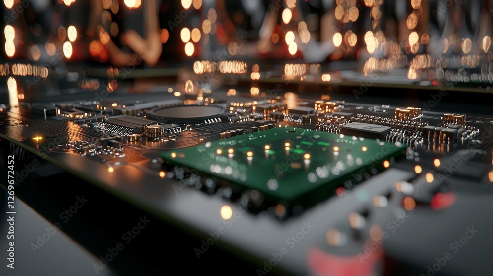 Poster the electronics manufacturing facility or factory utilizes a fully automated pcb assembly line to pr