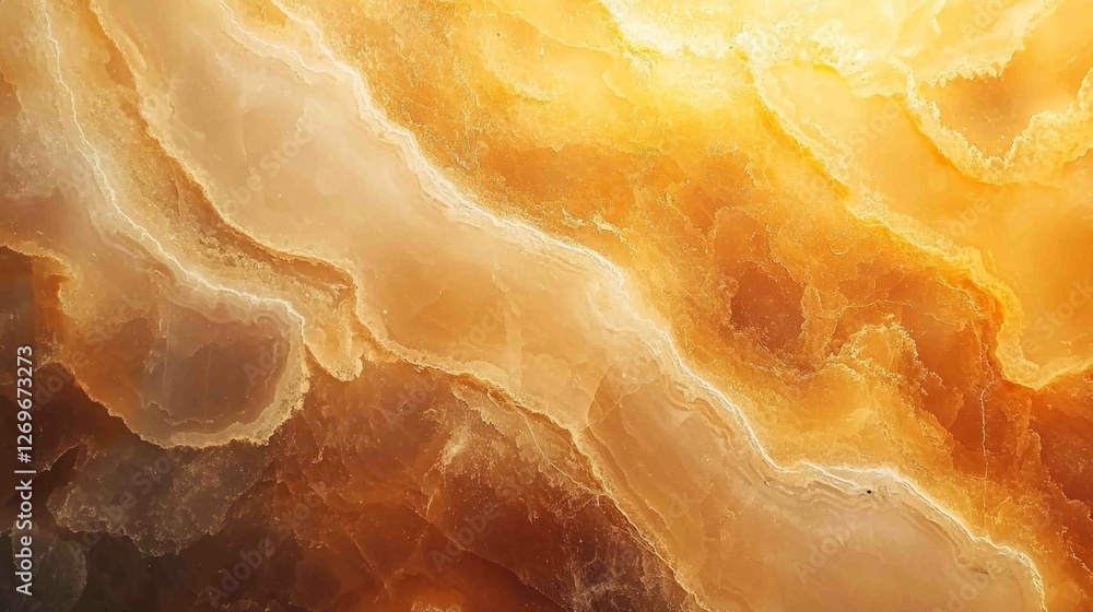 Aufkleber smooth polished onyx stone surface with natural patterns and colors
