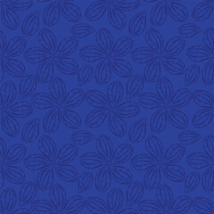 Fototapeta premium Seamless pattern with floral motifs. Vector illustration.