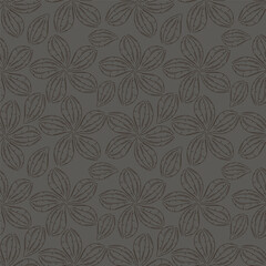 Seamless pattern with floral motifs. Vector illustration.