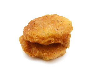 Chicken nuggets isolated on white background