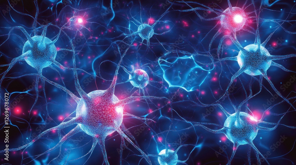 Poster intricate neural network: a visual representation of brain connectivity