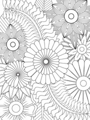 Flowers Coloring Pages For Adules