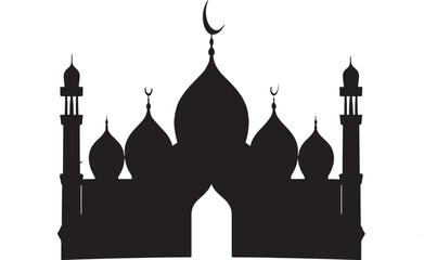 silhouette of mosque