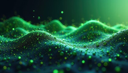 HighResolution Water Droplet Wallpaper: Vivid Contrast & Glistening Reflections (). A close up of water droplets on a green surface.