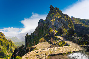 Beautiful view of Pico do Arieiro on Madeira island, Portugal