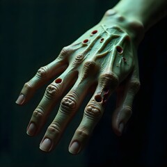 zombie hand with multiple small holes