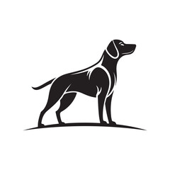 dog silhouette vector clip art logo design