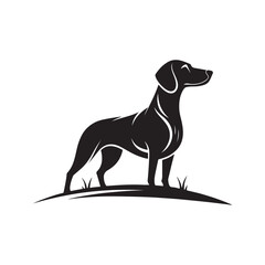 dog silhouette vector clip art logo design