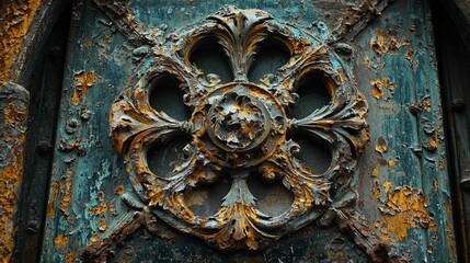 Obraz premium High Resolution Rusted Metal Surface with Peeling Paint Texture