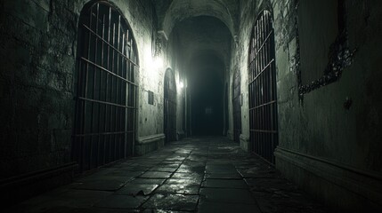 Dark Hallway with Light