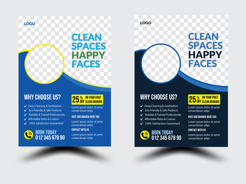 Cleaning Service Flyer Template & Professional cleaning service flyer design template