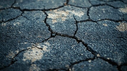 Obraz premium Close-Up Macro Shot of Granular Cracked Texture on Surface