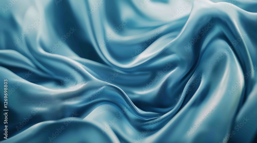 Poster macro shot of delicate satin fabric with subtle texture and color