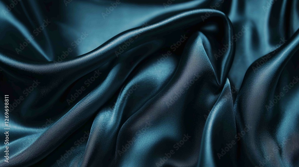 Poster macro shot of delicate satin fabric with subtle texture and shine