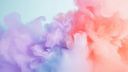Pastel Colors Swirling in Abstract Cloud Formation