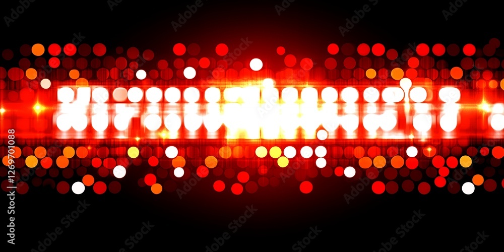 Poster abstract red and white light bokeh background shiny festive design