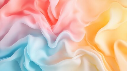 Obraz premium Pastel Colored Fabric Draped in Soft Waves