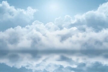 Fototapeta premium Clouds in the sky, 3d render. Computer digital drawing.