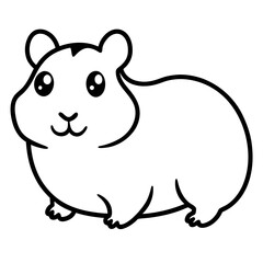Obraz premium vector illustration of cartoon rat