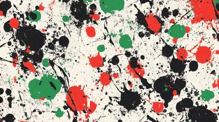 Vibrant Tattoo-Style Splatter Paint Design, Abstract Art, White Background, Edgy Aesthetic, High-Contrast Colors