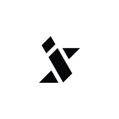 Bold Letter is Logo – Modern Geometric Monogram Vector Design