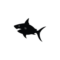 Fototapeta premium Shark vector silhouette illustration